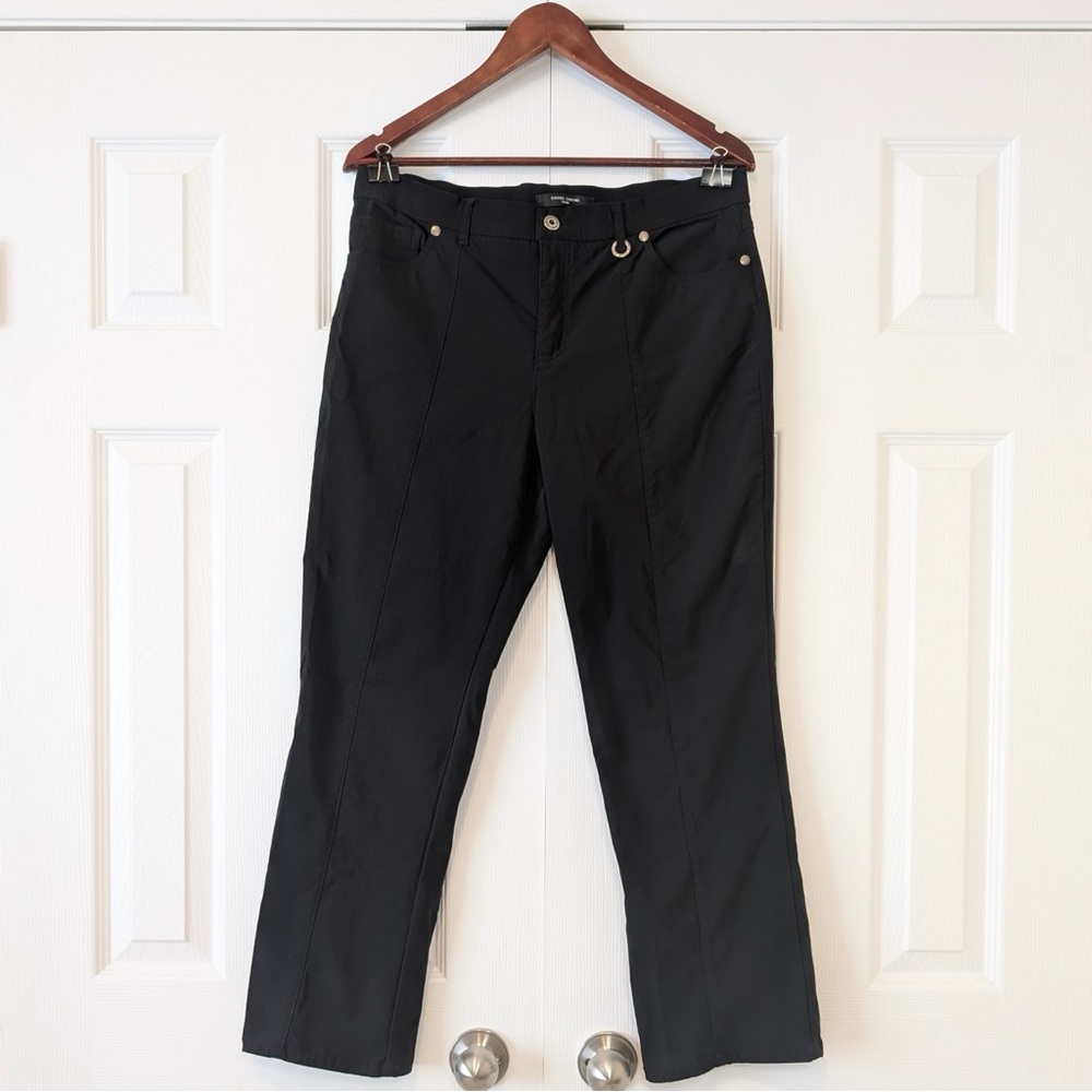 Size 14 Simon Chang Slacks Women’s Formal Capri Dress Pants Black